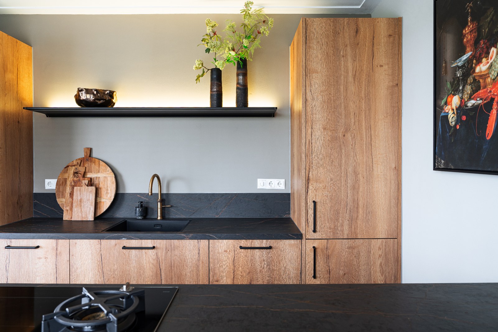Keuken, Eiken goud bruin & Laurent mat — beeld 1