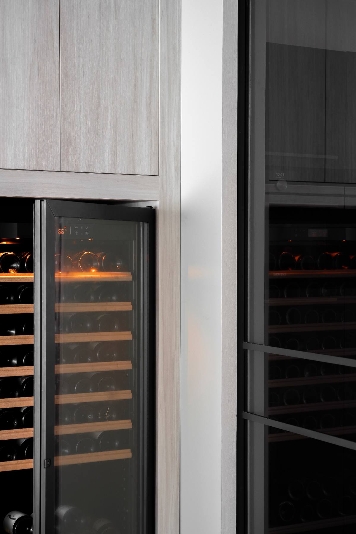 Meubel - Cinewall Decolegno met haard, tv en klimaatkast — beeld 4