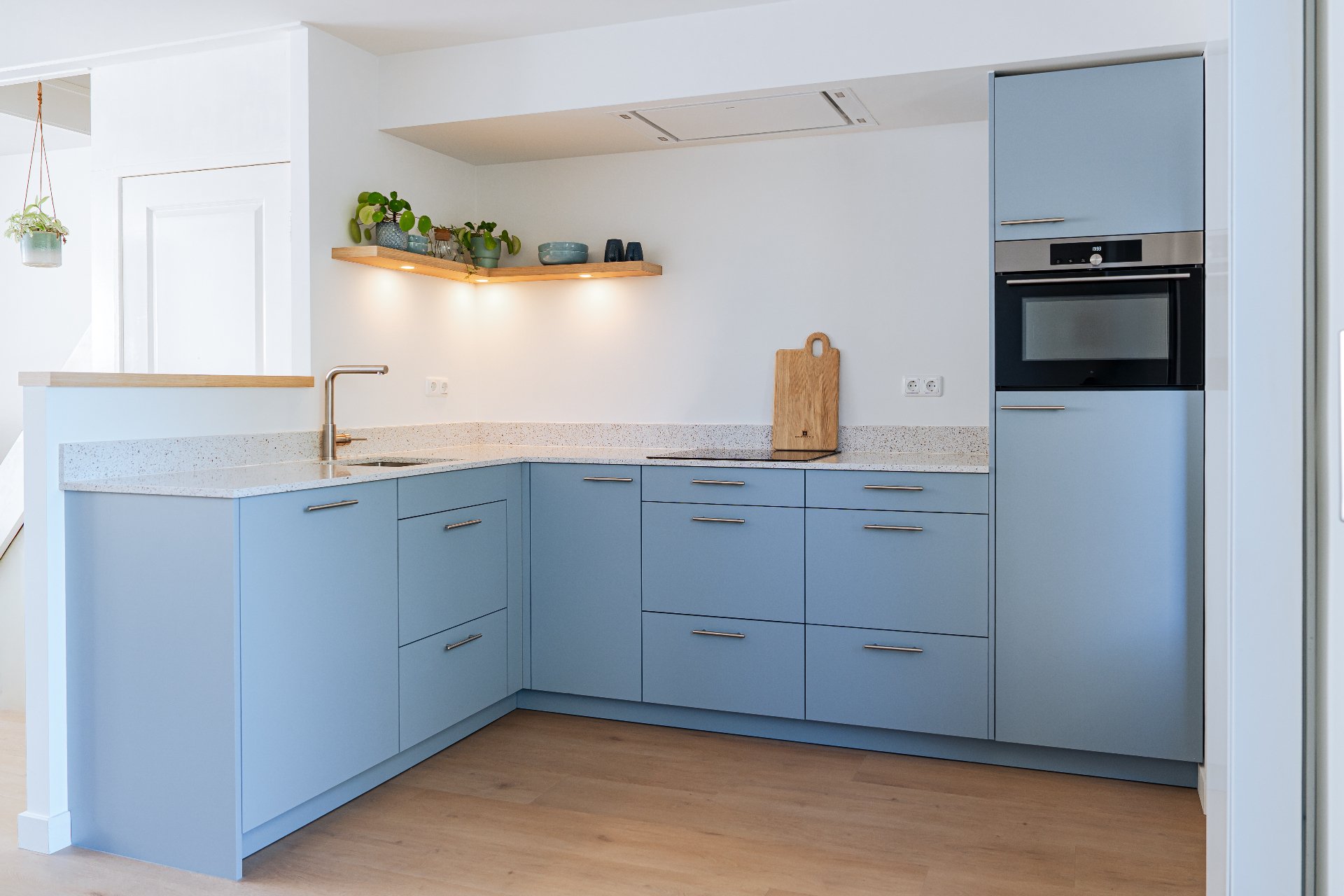 Keuken, Denim blue & Terrazzino glans