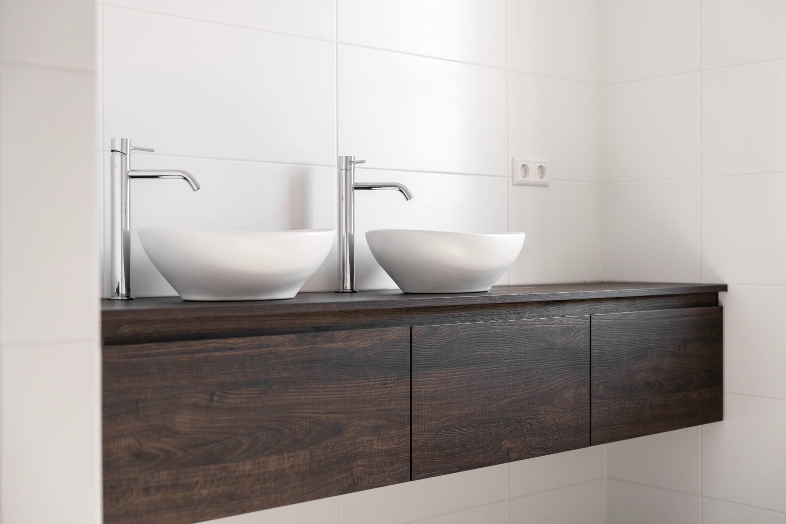 Wastafel donkere - hout look, beeld 2